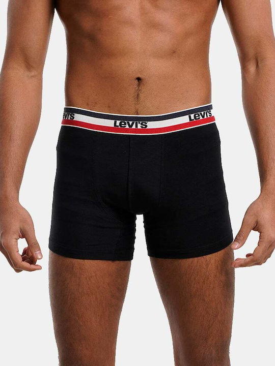 Levi's Ανδρικά Μποξεράκια Μαύρα 2Pack