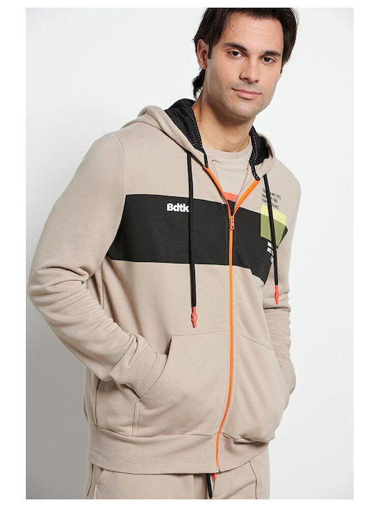 Beige Hoodie Cardigan