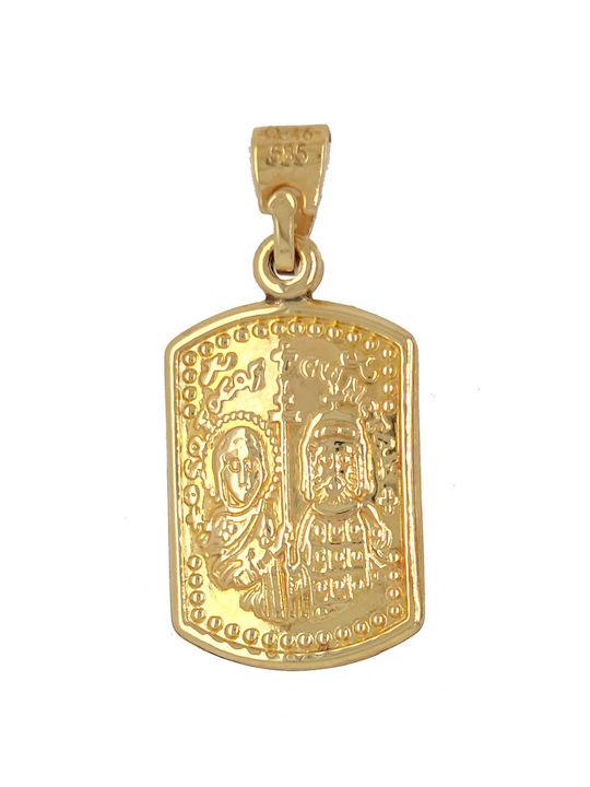 Mertzios.gr Charm Amulett Konstantin aus Gold 14K