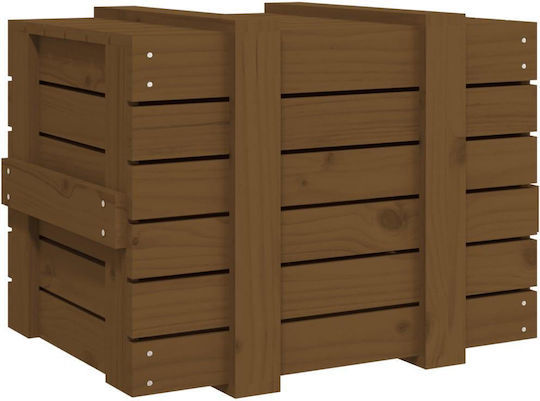 vidaXL Διακοσμητικό Μπαούλο Ξύλινο Καφέ 58x40.5x42εκ.