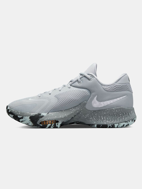 Nike Zoom Freak 4 Scăzut Pantofi de baschet Wolf Grey / White Cool Grey Black