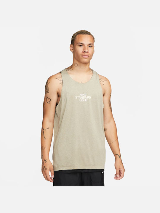 Nike Standard Issue Reversible Bluza Sportivă pentru Bărbați cu Mânecă Scurtă Dri-Fit Black/Matte Olive