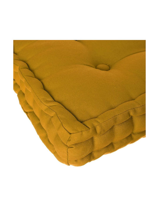 Atmosphera Μαξιλάρα Δαπέδου Matress από 100% Βαμβάκι Yellow 40x40εκ.