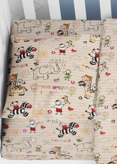 Dimcol Baby Duvet Cover Africa 145 Beige 120x160cm