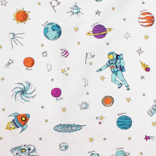 Dimcol Copertă de Pătuț Space 188 Albă 120x160cm.