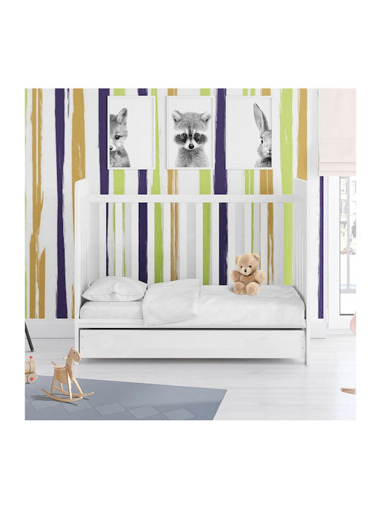Dimcol Duvet Crib Cotton Solid White 120x160cm