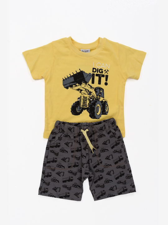 Trax Kids Set with Shorts Summer 2pcs Yellow