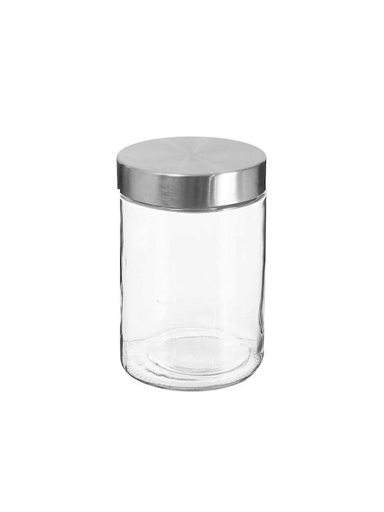 Click Vase General Use with Lid Glass Transparent 1200ml