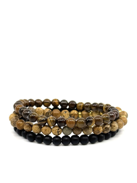 Legend Accessories Herren Armbänder Set aus Edelstahl 18cm
