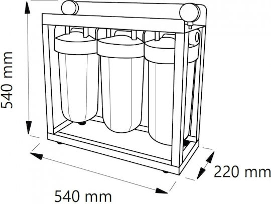 Aqua Filter Wasserfiltrationssystem Zentrale Versorgung / Unter der Spüle Durchmesser 1'' HHBB10B