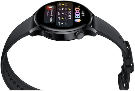 Huawei Watch 3 Active Oțel inoxidabil 46mm Rezistent la apă cu eSIM (Negru)