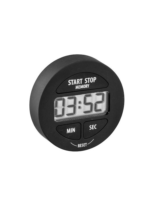 TFA 38.2022.01 Digital Tabletop Clock LCD Plastic Black 38.2022.01