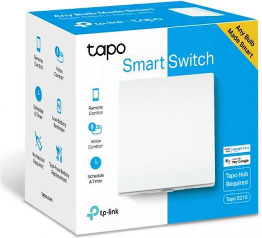 TP-LINK Tapo S210 v1 Wall-mounted Wall Switch One-way with White Frame