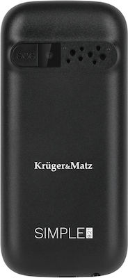 Kruger & Matz Simple 921 Dual SIM Κινητό με Μεγάλα Κουμπιά (Αγγλικό) Μαύρο