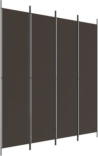 vidaXL Decorativ Paravan Tesatura cu 4 Panouri 200x220cm