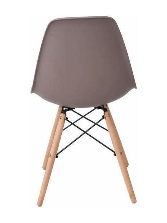 Art Wood Kitchen Polypropylene Chair Sand Beige 47x54x82cm 4pcs