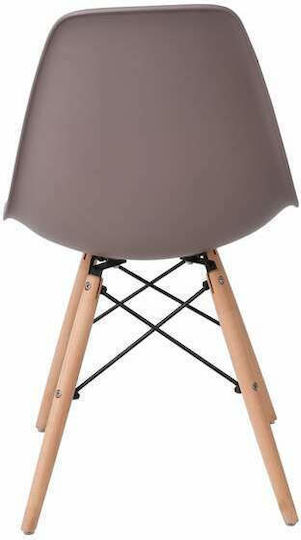 Art Wood Καρέκλες Κουζίνας από Πολυπροπυλένιο Sand Beige 4τμχ 47x54x82εκ.
