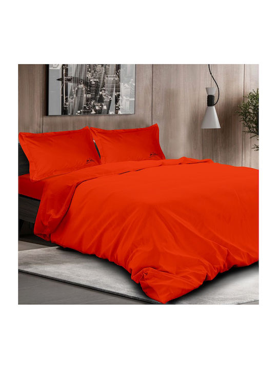 Makis Tselios Home Lor Σετ Σεντόνια Υπέρδιπλα 240x260εκ. Orange (4τμχ)