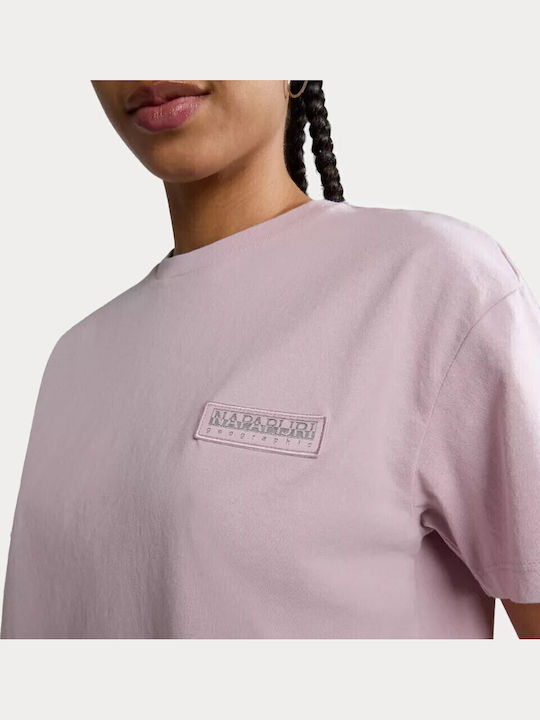 S-morgex Γυναικείο Αθλητικό Crop T-shirt Lilac Keep