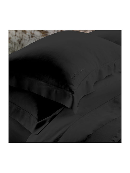 Makis Tselios Home Azour Σετ Σεντόνια Υπέρδιπλα 240x260εκ. Black (4τμχ)
