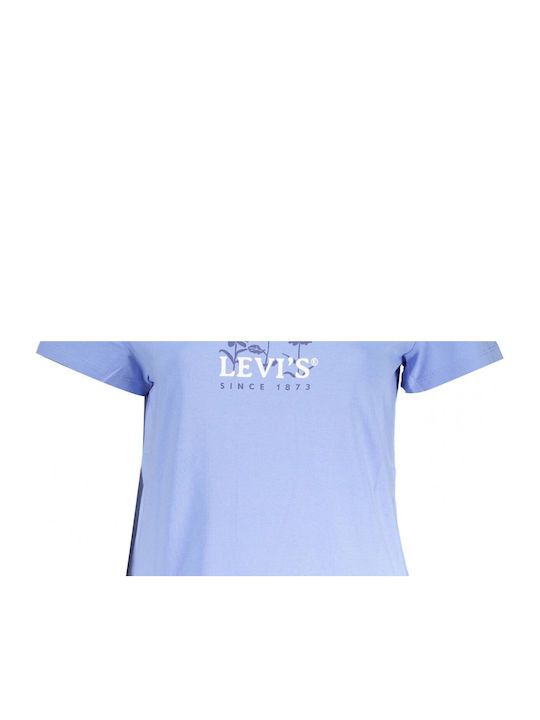 Levi's Γυναικείο T-shirt Λιλά με Στάμπα