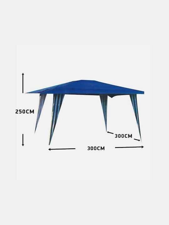 Escape Gazebo Garten Blau 3x3m