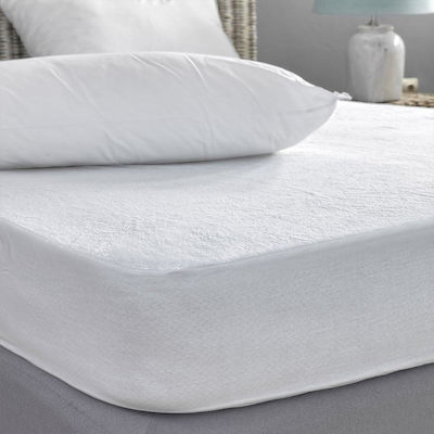 Palamaiki Semi-Double Waterproof Jersey Mattress Cover Fitted Jersey White 110x200+30cm