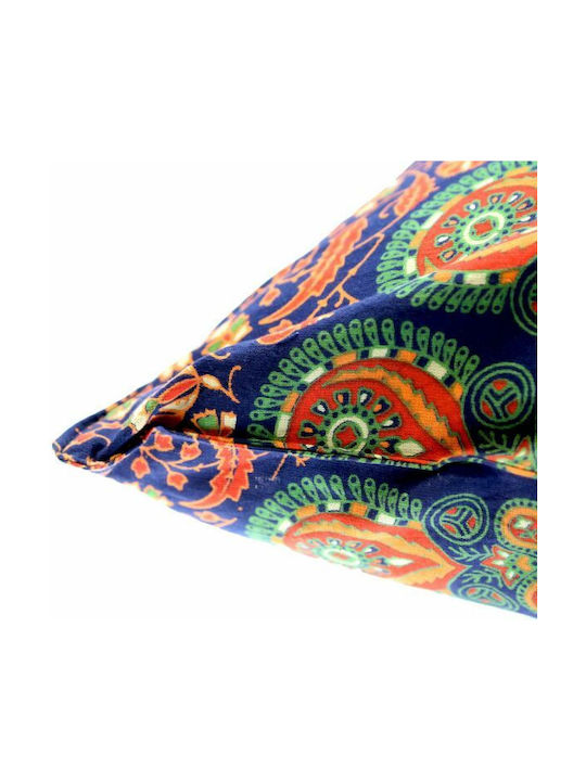 Synchronia Sofa Cushion Pouf Made of 100% Cotton Navy Blue 45x45cm