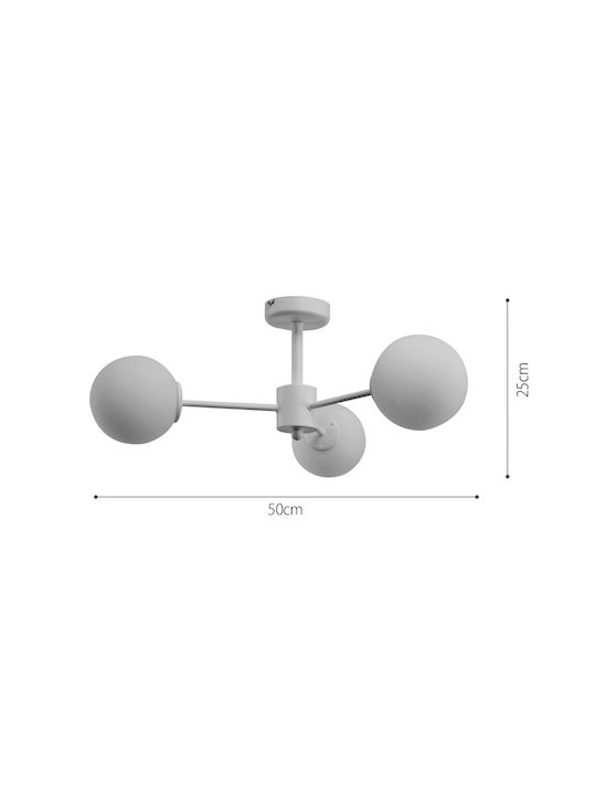 Inlight Ceiling Mount Light 50cm White with Socket G9
