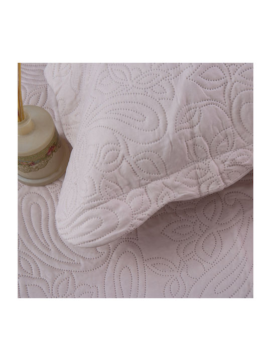 Silk Fashion Solid Set Coverlet Single from Cotton & Polyester Camel 160x220cm 2pcs