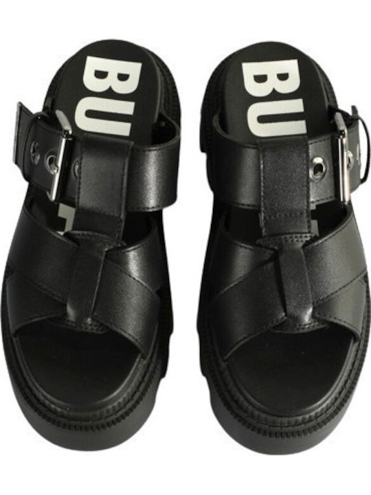 Women's Flat Sandals in Black Color