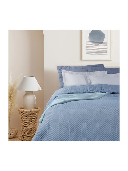 Das Home 9518 Κουβερλί Υπέρδιπλο Microfiber Μπλε 220x240cm