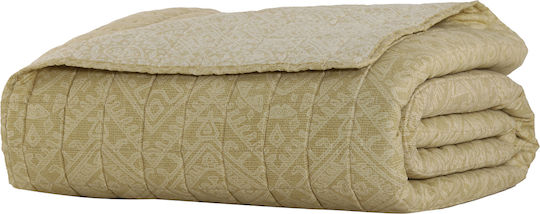 Nef-Nef Homeware Clover Tagesdecke Anderthalbbetten Mikrofaser Yellow 180x220cm
