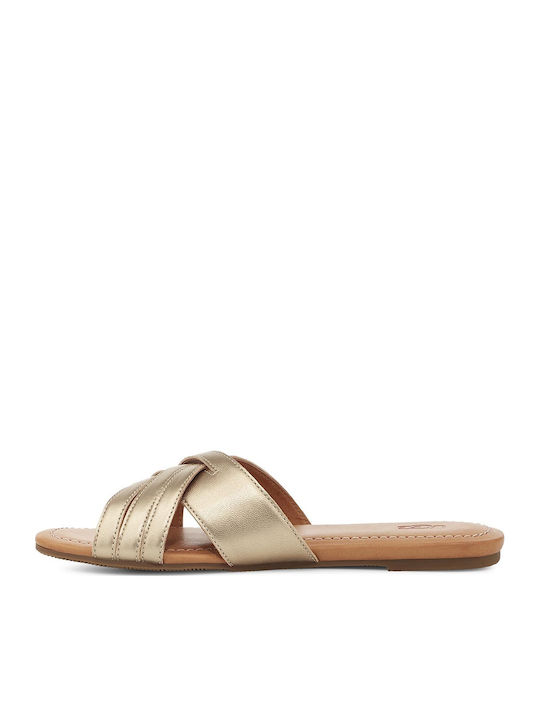 UGG Kenleight Δερμάτινα Σανδάλια Χρυσά