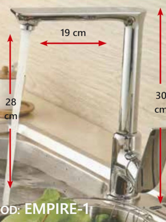 Gloria Empire Kitchen Faucet Counter Silver