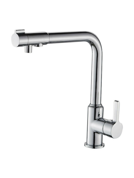 Gloria America Favore Tall Kitchen Faucet Counter Silver
