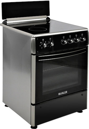 Muhler ELC-VC622ESS Herd 64Es mit Keramikkochfeldern B60cm. Black
