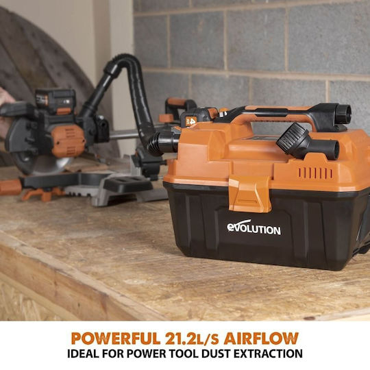 Evolution R11VAC-Li Επαναφορτιζόμενο Σκουπάκι Χειρός 18V Χωρίς Φορτιστή και Μπαταρία Πορτοκαλί