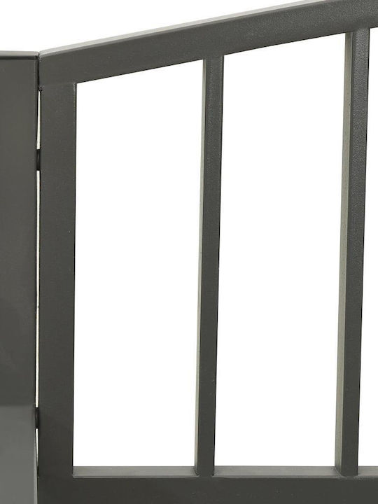 Bench Outdoor Metal Gray 120x51x60cm