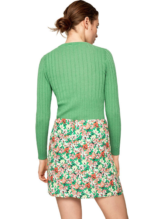 Nora Mini Φούστα Floral Πράσινη