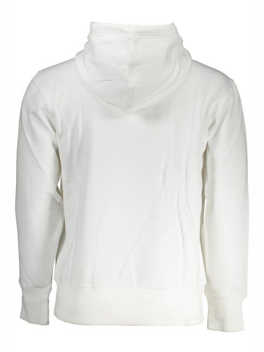 Calvin Klein Men's Sweatshirt with Hood and Pockets White