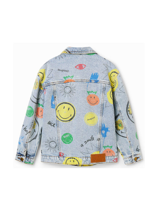 Desigual Kinderjeansjacke Kurz Blau