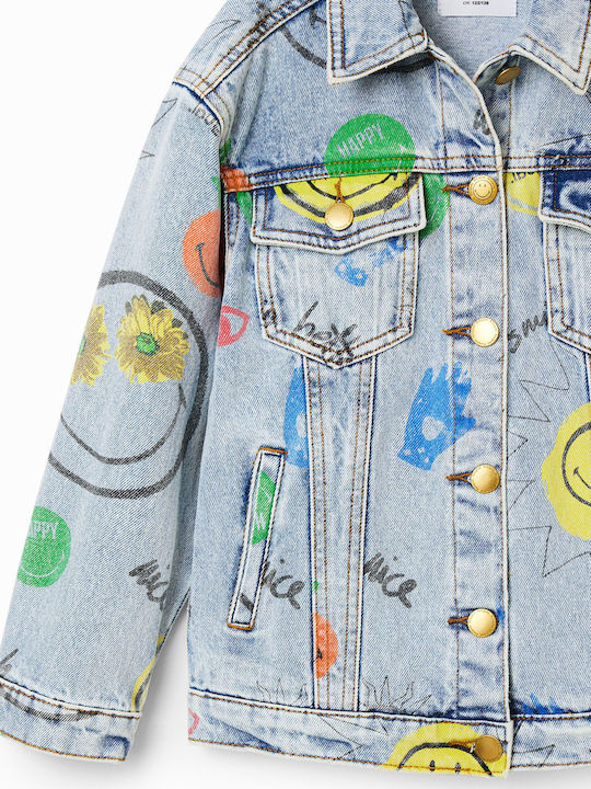 Kids' Denim Jacket Short Blue Africa Girl