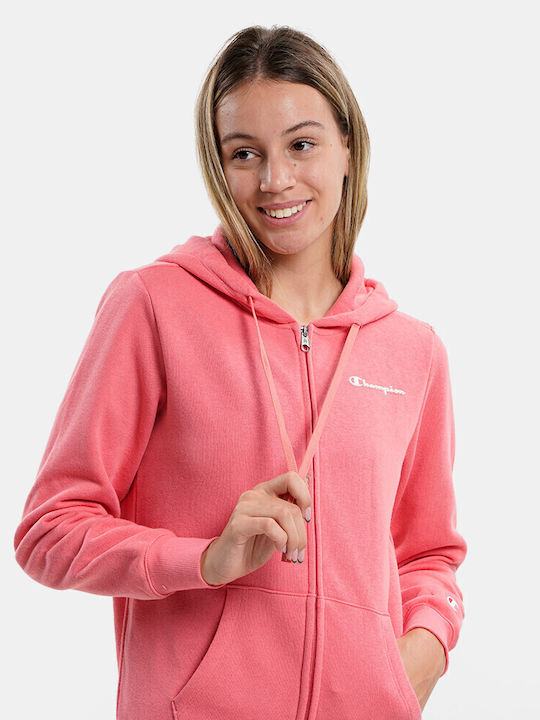 Women's Sweatshirt Jacket Hooded Pink
