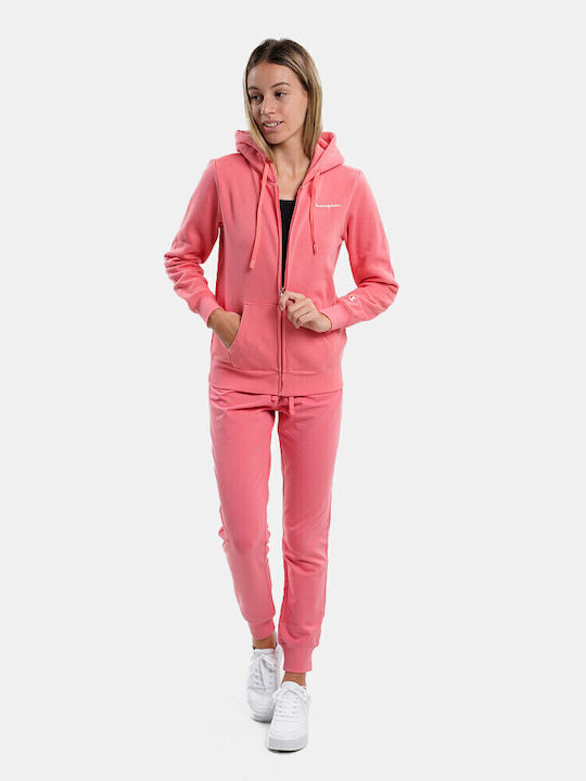 Women's Sweatshirt Jacket Hooded Pink
