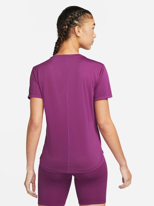 Nike One Damen Sport T-Shirt Dri-Fit Lila
