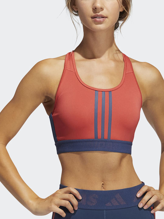 Don't Rest 3 Stripe Γυναικείο Αθλητικό Μπουστάκι Κόκκινο