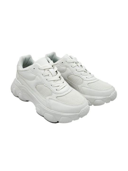 Adam's Shoes Chunky Sneakers White