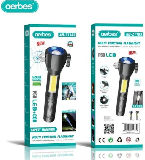 Aerbes Rechargeable Flashlight LED Dual Function