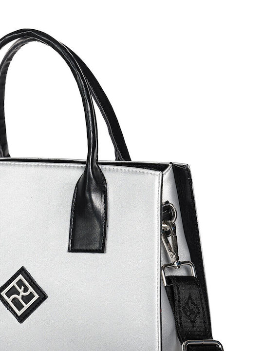 Pierro Accessories Γυναικεία Τσάντα Tote Χειρός Ασημί